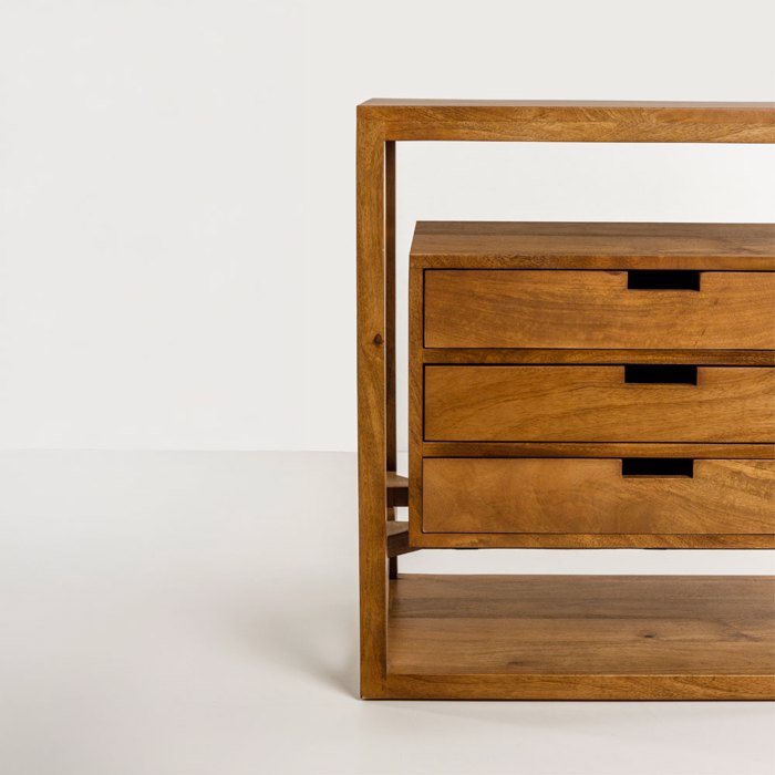 Liberta - Maison ELIS Komodino Fusiko me 3 Surtaria 65x38x65cm 09-2156