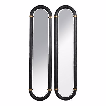 Liberta - Maison COLOMBO Σετ των 2 Καθρέπτης Μαύρος/Χρυσός 31x4x130cm 11-0623
