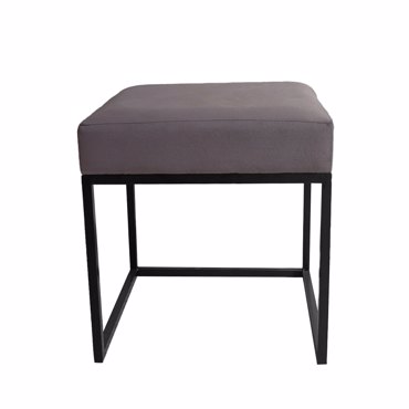 Liberta - Maison CUBIK Σκαμπό Γκρι 40x40x44cm 16-0673