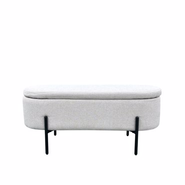 Liberta - Maison OVAL Σκαμπό με Αποθηκευτικό Χώρο Λευκό 95x36x43cm 16-0805