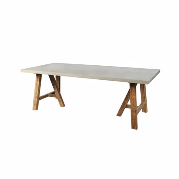 Liberta -Maison ERESOS Τραπέζι Cement Ανοιχτό 200x100x76cm 22-0237