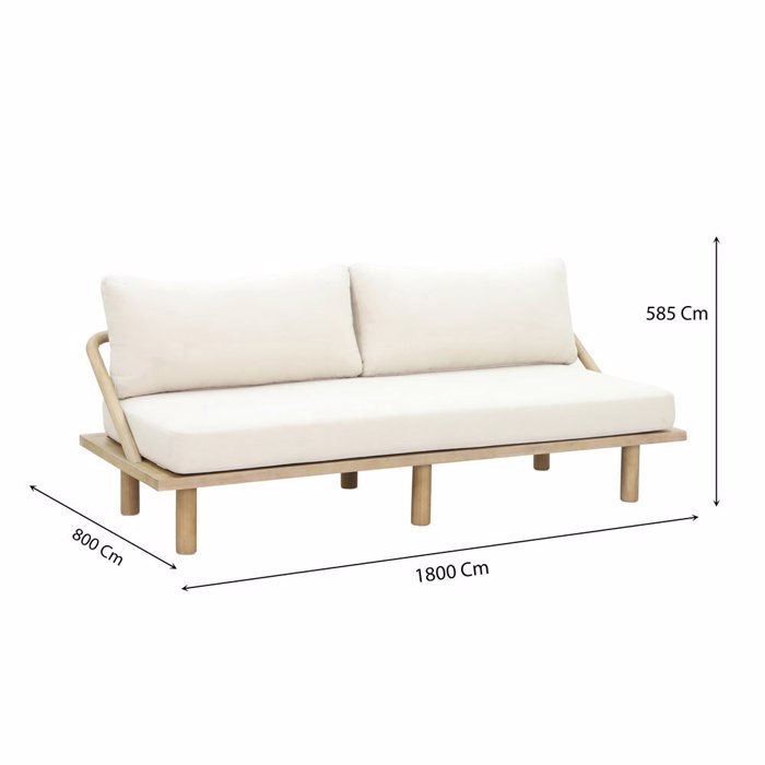 Liberta - Maison SIESTA Καναπές Κρεβάτι Φυσικό/Cream 180x80x59cm 22-0276 Liberta - Maison SIESTA Kanapes Krebati Fusiko/Cream 180x80x59cm 22-0276