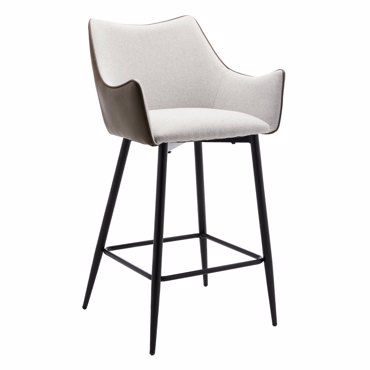 Liberta - Maison MALONE Σκαμπό Bar Beige/Λαδί 38x51x96cm 26-0020