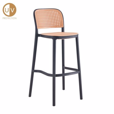 Liberta - Maison VIENNA Σκαμπό Μαύρο/Φυσικό 52.5x51x103cm 26-0061