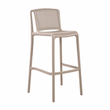 Liberta - Maison POLLY Σκαμπό Bar Γκρι Ανοιχτό 41x47x100.5cm 26-0084