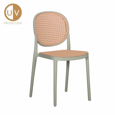 Liberta - Maison RATTI Καρέκλα Μέντα/Φυσική 41.7x54x84cm 27-0225