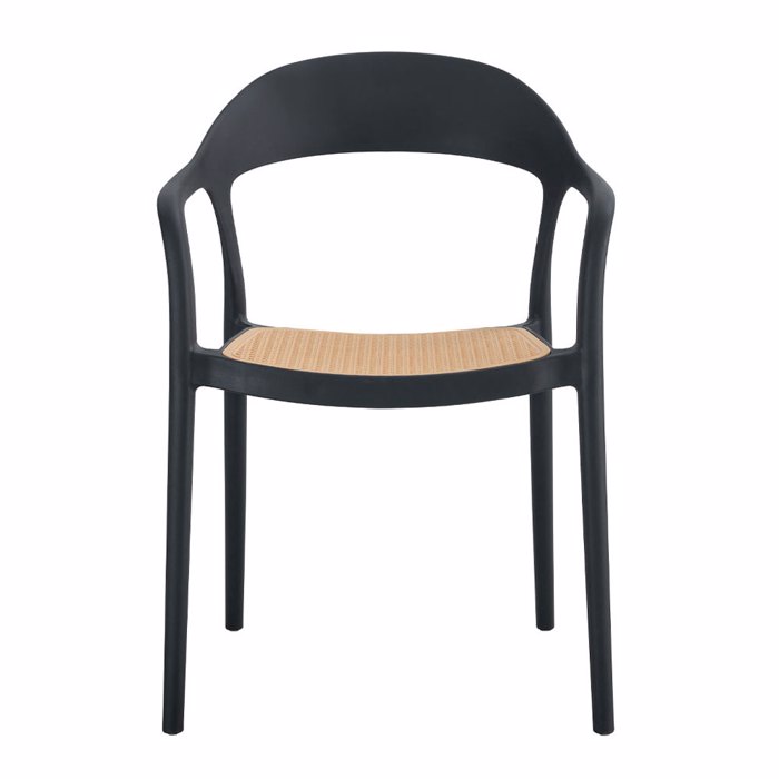 Liberta - Maison BISTROT Πολυθρόνα Μαύρη/Φυσική 57x53x81.5cm 27-0235 Liberta - Maison BISTROT Poluthrona Mavri/Fusiki 57x53x81.5cm 27-0235