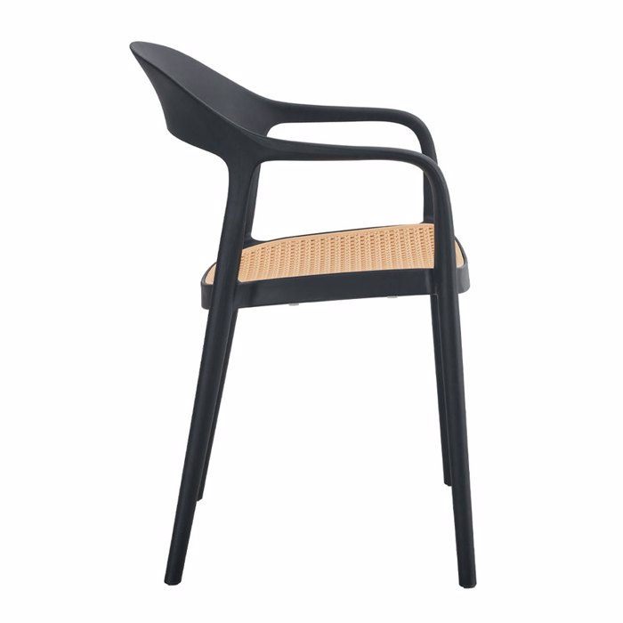 Liberta - Maison BISTROT Πολυθρόνα Μαύρη/Φυσική 57x53x81.5cm 27-0235 Liberta - Maison BISTROT Poluthrona Mavri/Fusiki 57x53x81.5cm 27-0235