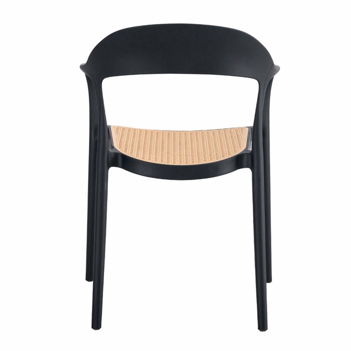 Liberta - Maison BISTROT Πολυθρόνα Μαύρη/Φυσική 57x53x81.5cm 27-0235 Liberta - Maison BISTROT Poluthrona Mavri/Fusiki 57x53x81.5cm 27-0235