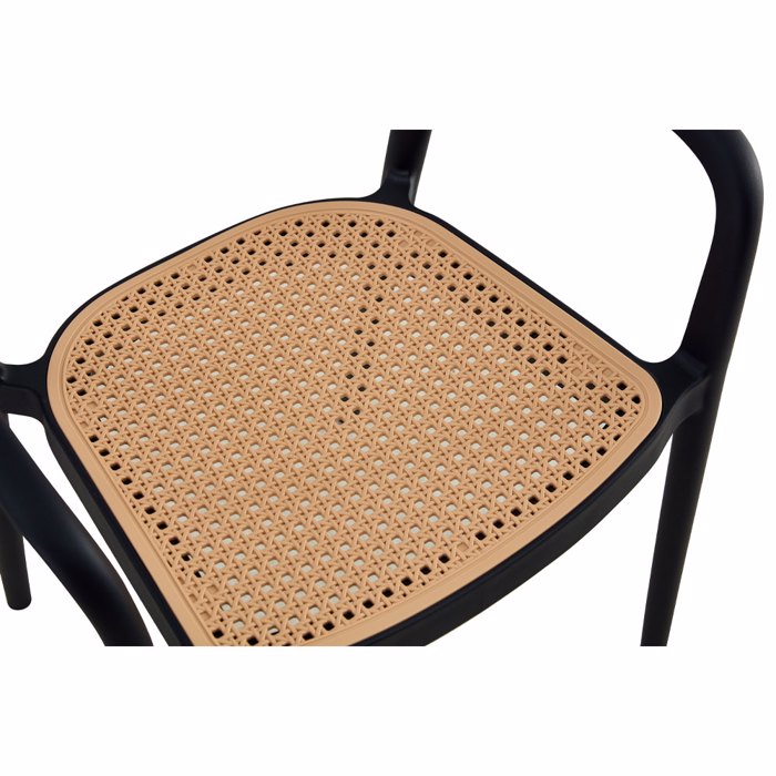 Liberta - Maison BISTROT Πολυθρόνα Μαύρη/Φυσική 57x53x81.5cm 27-0235 Liberta - Maison BISTROT Poluthrona Mavri/Fusiki 57x53x81.5cm 27-0235
