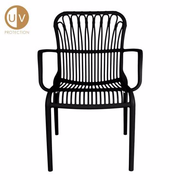 Liberta - Maison JAKARTA Πολυθρόνα Μαύρη 61x65x87cm 27-0256