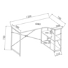 Liberta - Maison EDGE Gafeio Sonoma/Mavro 120x73x75cm 28-0122