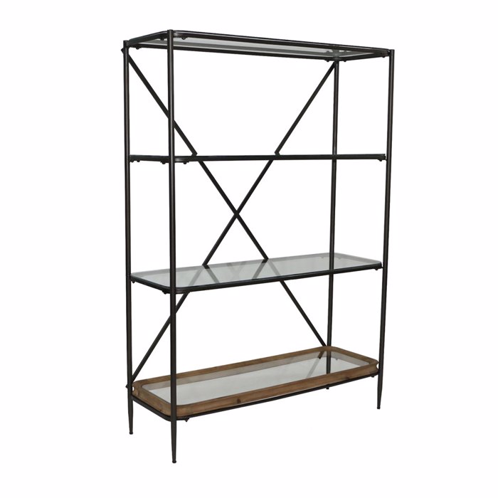 Liberta - Maison MARAIS Bibliothiki Fusiki me 4 Rafia 127x43x184cm 28-0320