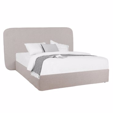 Liberta - Maison OVAL Κρεβάτι Off White 221x209x122cm (Για Στρώμα 160x200cm) 40-0016