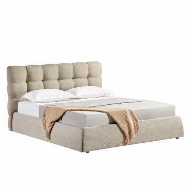 Liberta - Maison CHOCOLAT Κρεβάτι Beige 223x185x108cm (Για Στρώμα 160x200cm) 40-0039