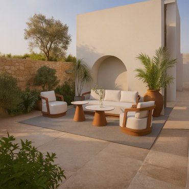 Liberta - Maison TORRE Σετ Σαλόνι Εξωτερικού Χώρου Terracotta 198x81x66cm 49-0007