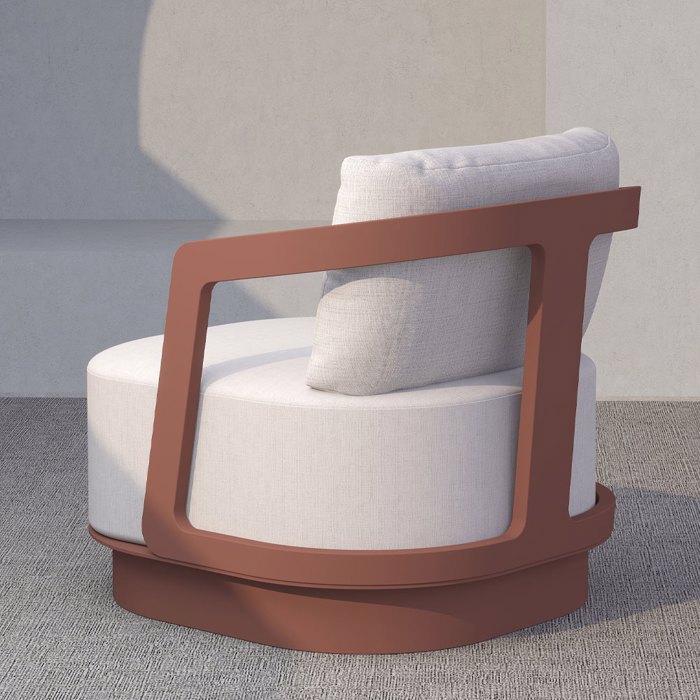 Liberta - Maison TORRE Set Saloni Exoterikou Xorou Terracotta 198x81x66cm 49-0007