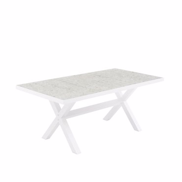 Liberta - Maison STABLE Τραπέζι Terrazzo Λευκό 180x90.5x75cm 52-0013