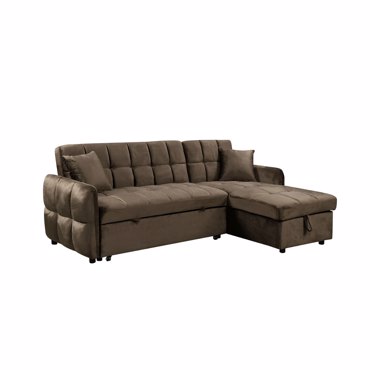 Liberta - Maison CROSSOVER Καναπές Κρεβάτι με Ανατρέψιμη Γωνία Coffee 213x145x83cm 70-0350