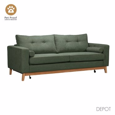 Liberta - Maison LUSSO Τριθέσιος Καναπές Κρεβάτι Λαδί LINO 77 218x85x87cm 71-0270