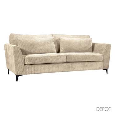 Liberta - Maison FOREVER Τριθέσιος Καναπές Beige Lincoln 03 223x96x93cm 71-0401