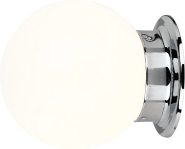 ACA Απλίκα Μεταλλική/Γυάλινη 'Capri' Λευκό/Χρώμιο Ε27 15Χ17cm SU0608WC