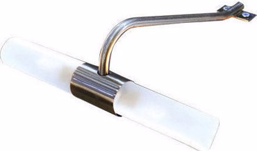 ACA Απλίκα Μπάνιου Για Έπιπλο Μεταλλική/Γυάλινη 'Sueva' Λευκό/Νίκελ  G9 22εκ SUEVA1