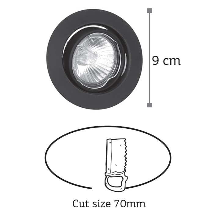 INLIGHT XONEuTO SPOT METALLIKO OXuNTE GU10 F9cm 43277