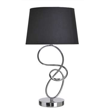 Inart Φωτιστικό Επιτραπέζιο Μεταλ. Ασημί/Μαύρο Φ30Χ55 3-15-716-0234