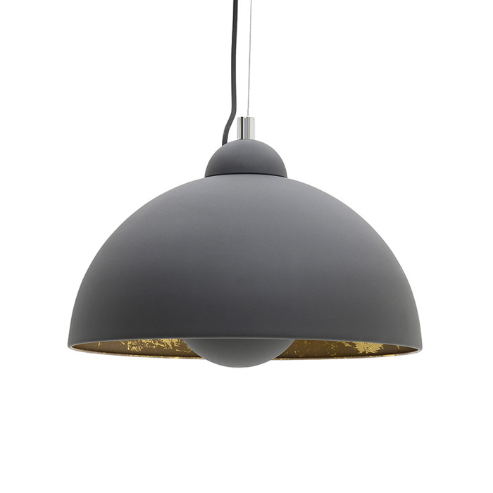 Inart Fotistiko Orofis Metalliko Mavro Xruso E27 38X38X28/150 3-10-818-0001