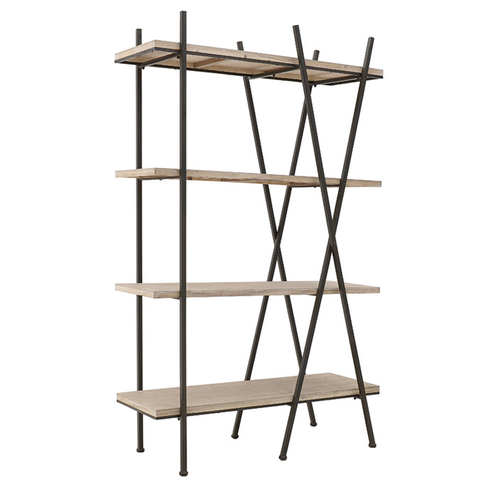 Inart Rafiera Metalliki Xulini Mavri Natural 100X38X160 3-50-812-0087