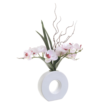 Inart Λουλούδι σε Γλάστρα Ροζ Υ45 3-85-246-0202