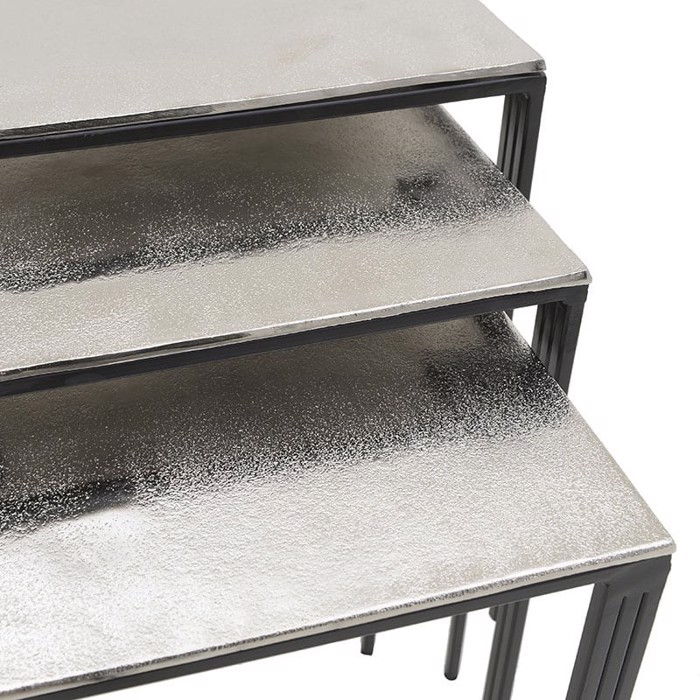 Inart Ζιγκόν Αλουμινίου Ασημί Μαύρο 31.5X31.5X43 (Μεγεθος: Small) 3-50-754-0007-S Inart Ziggon Alouminiou Asimi Mavro 31.5X31.5X43 (Megthos: Small) 3-50-754-0007-S
