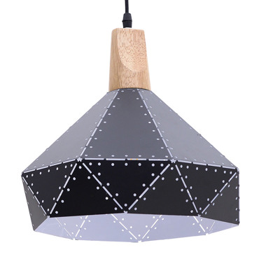 Inart Φωτιστικό Οροφής Μεταλλικό Μαύρο E27 30Χ30/120 6-10-151-0001