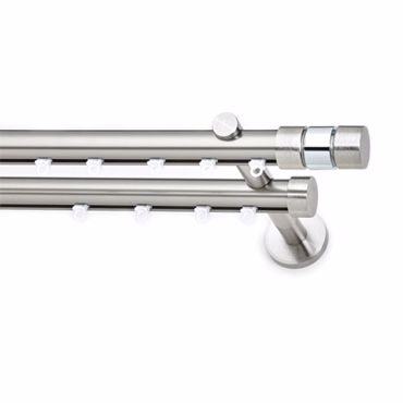 Σιδηρόδρομος διπλός Φ25 ILIOS S1 νίκελ σατινέ 