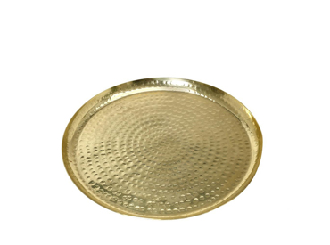 Πλατό Αλουμινίου Στρογγυλό Χρυσό 'Σφυρήλατο' Κουπ 19.5εκ LAK313K4 Espiel