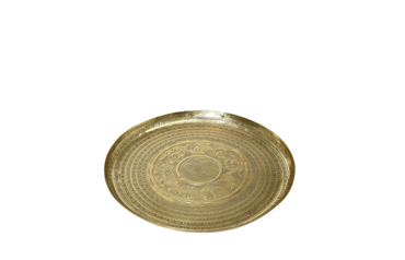 Πλατό Αλουμινίου Στρογγυλό Χρυσό 'Σκάλισμα' 25εκ LAK411K4 Espiel