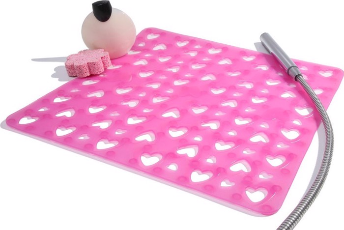 Dimitracas Pataki Antiolisthitiko Roz 'Hearts' 54x54cm 00053.007