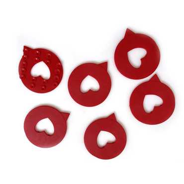 Dimitracas Σετ 6 Τεμαχίων Αντιολισθητικά Μπάνιου 'Καρδιές' 00523.001