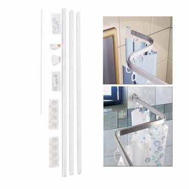 Εύκαμπτος Βραχίονας Αλουμινίου για Κουρτίνες Μπάνιου Λευκός
