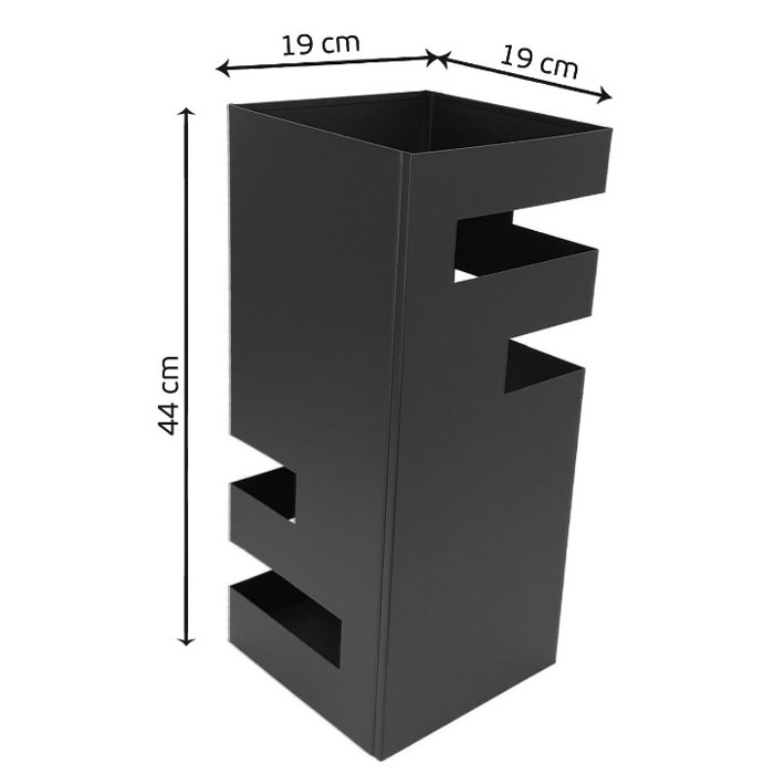 Import Hellas Omprelothiki Metalliki 19x19x44 cm Mavri 56