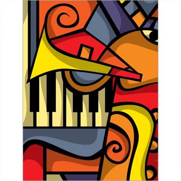 Ρόλερ με Ψηφιακή Εκτύπωση Abstract 'Jazz' A1113