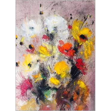 Ρόλερ με Ψηφιακή Εκτύπωση 'Oil Painting Flowers' Α1511