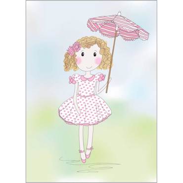 Ρόλερ με Ψηφιακή Εκτύπωση 'Κορίτσι με Ομπρέλα' Α1618