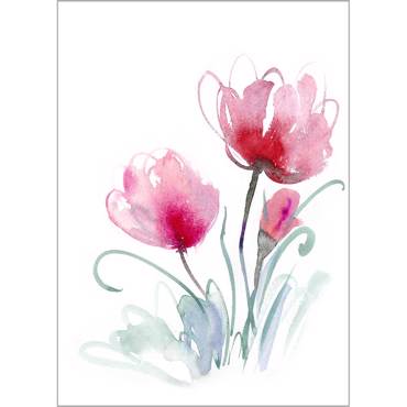 Ρόλερ με Ψηφιακή Εκτύπωση 'Watercolor Flowers' Α1505