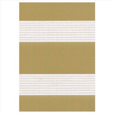 ZS210 Double Ρόλερ Ρυθμιζόμενης Σκίασης 'Zebra' Λαδί