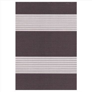 ZS80 Double Ρόλερ Ρυθμιζόμενης Σκίασης 'Zebra' με Ρίγα Καφέ