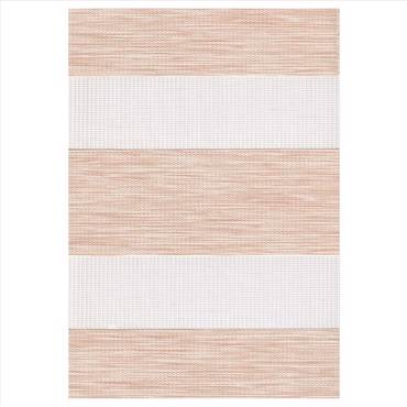 ZS222 Double Ρόλερ Ρυθμιζόμενης Σκίασης 'Zebra' Ριγέ Μπεζ/Εκρού