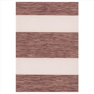 ZS227 Double Ρόλερ Ρυθμιζόμενης Σκίασης 'Zebra' Ριγέ Καφέ