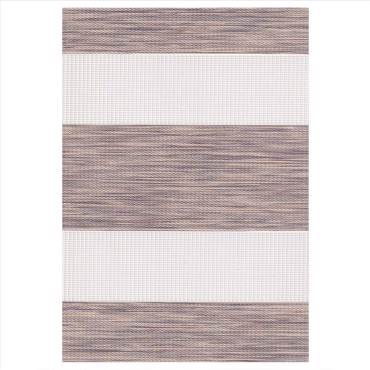 ZS230 Double Ρόλερ Ρυθμιζόμενης Σκίασης 'Zebra' Μπεζ/Γκρι